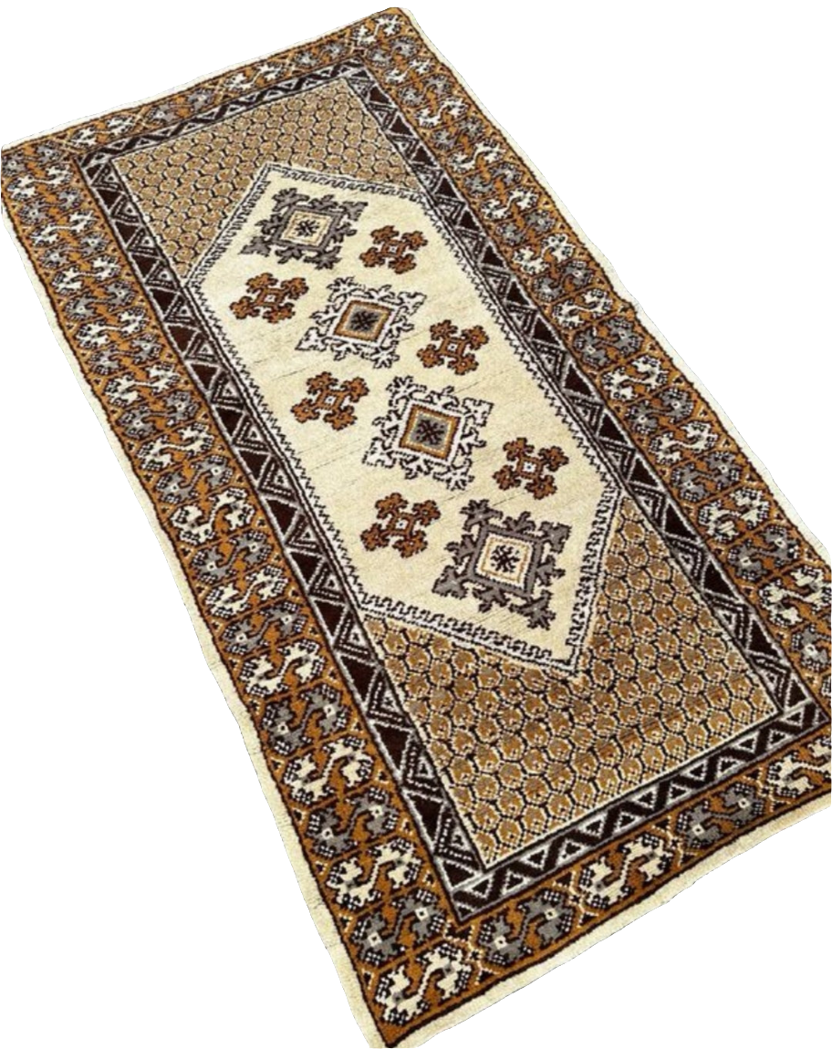 Tapis tunisien fait main 1,9m x 1m