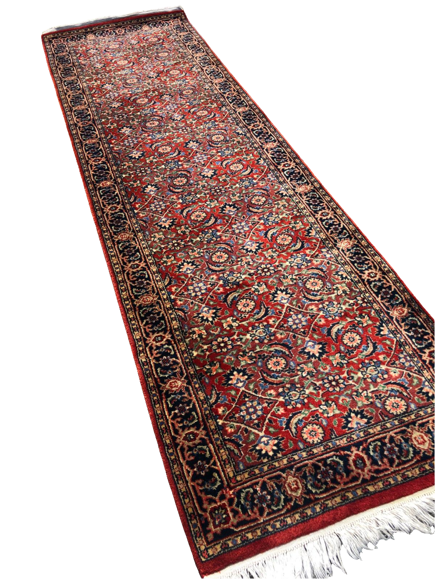 Tapis Persan de couloir fait main - 2,4m x 0,8m