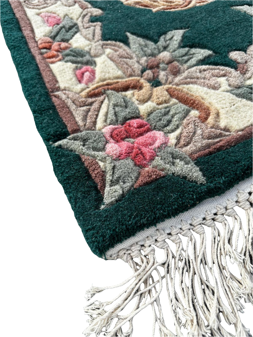 Tapis Chinois en laine fait main - 60cm x 92cm