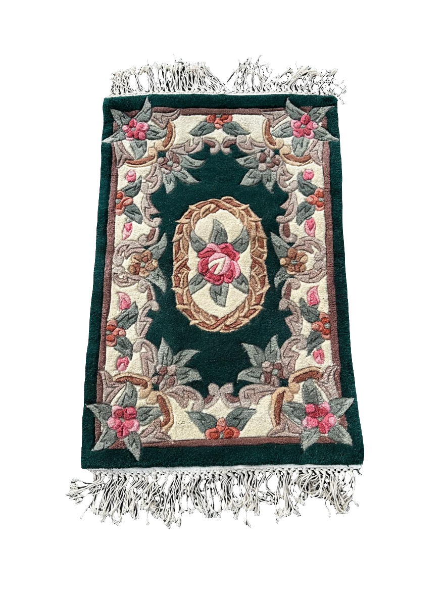 Tapis Chinois en laine fait main - 60cm x 92cm