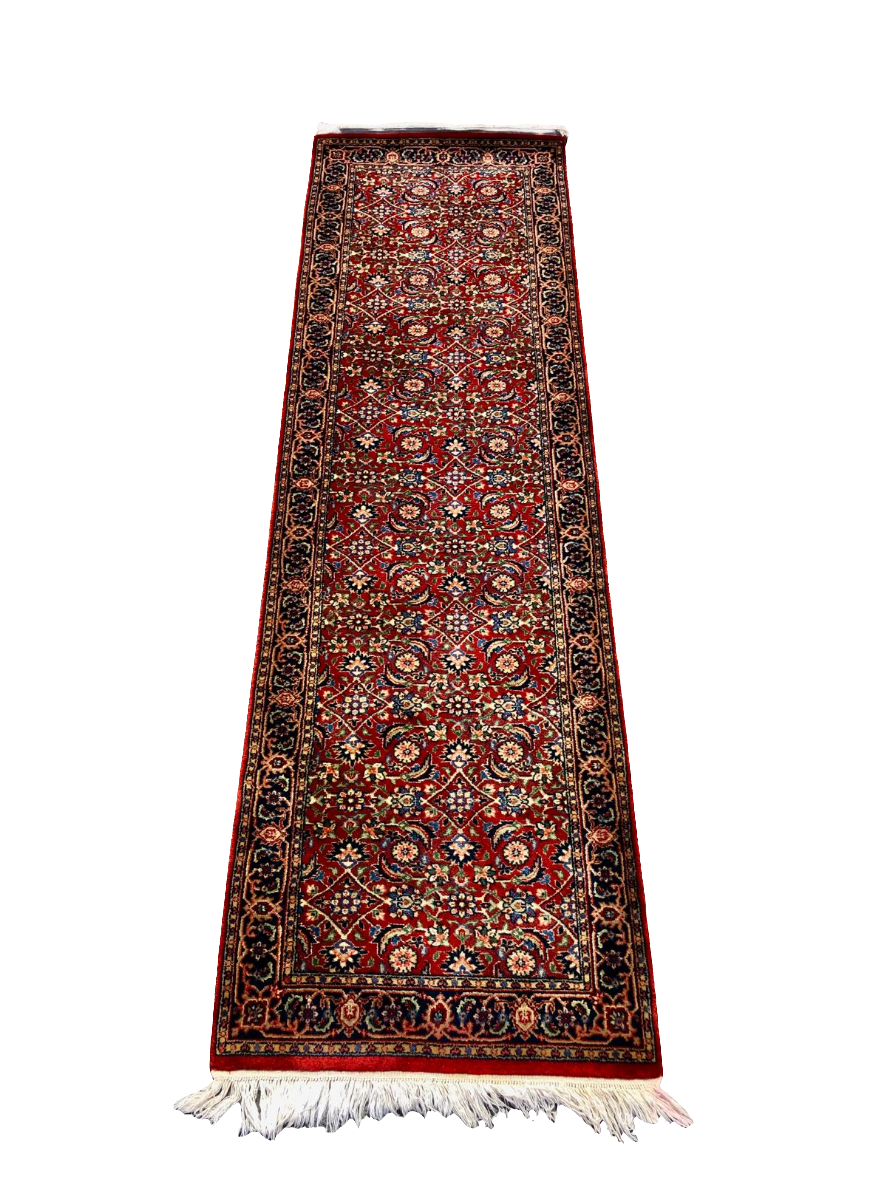 Tapis Persan de couloir fait main - 2,4m x 0,8m