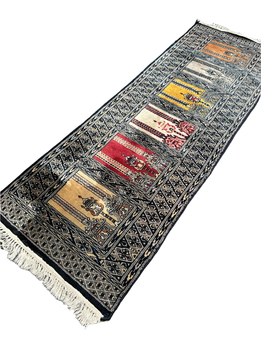 Tapis pakistanais fait main 180cm x 63cm