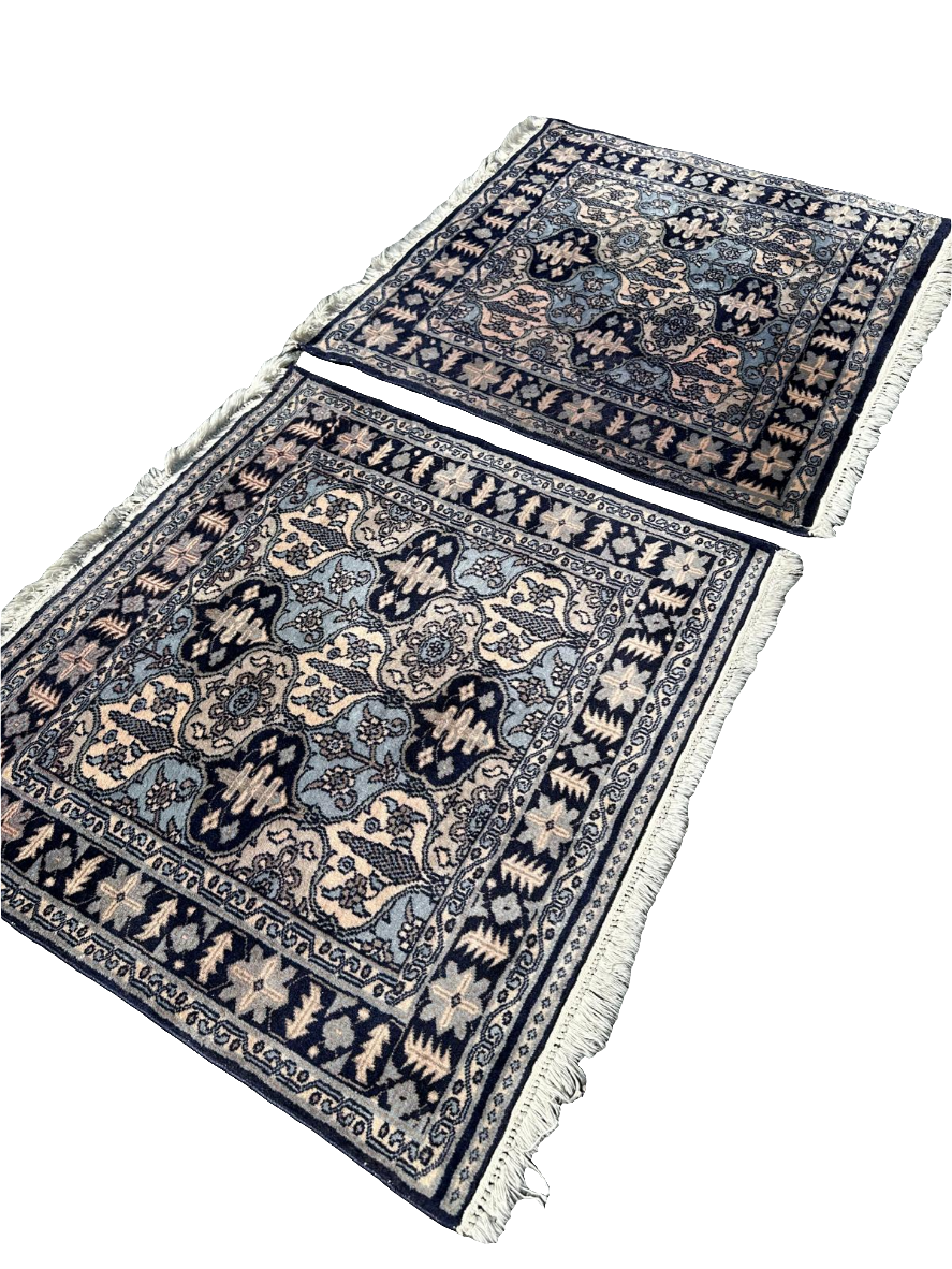 Paire de tapis carré 1m x 1m
