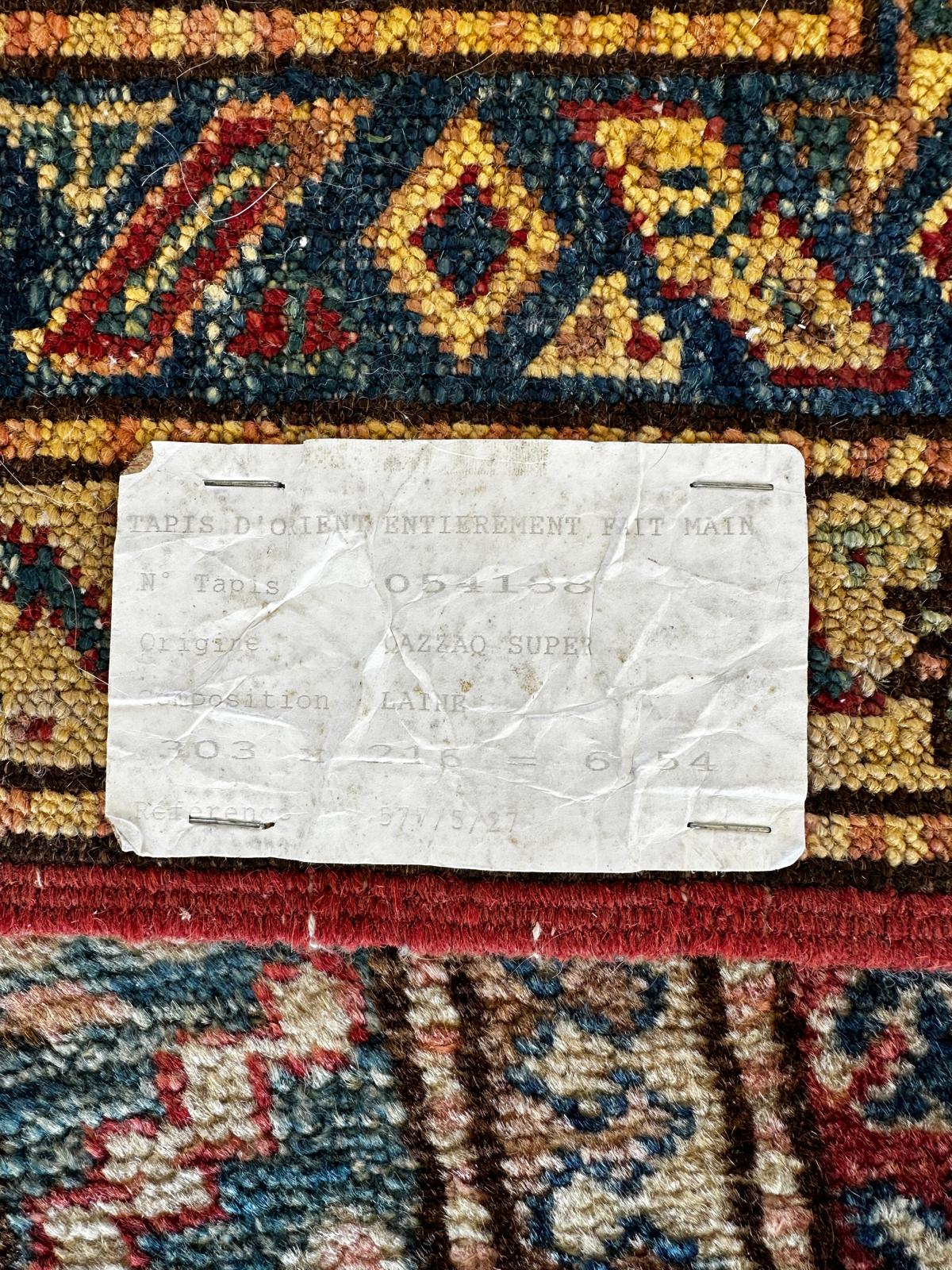 Tapis kazak fait main 2m x 3m