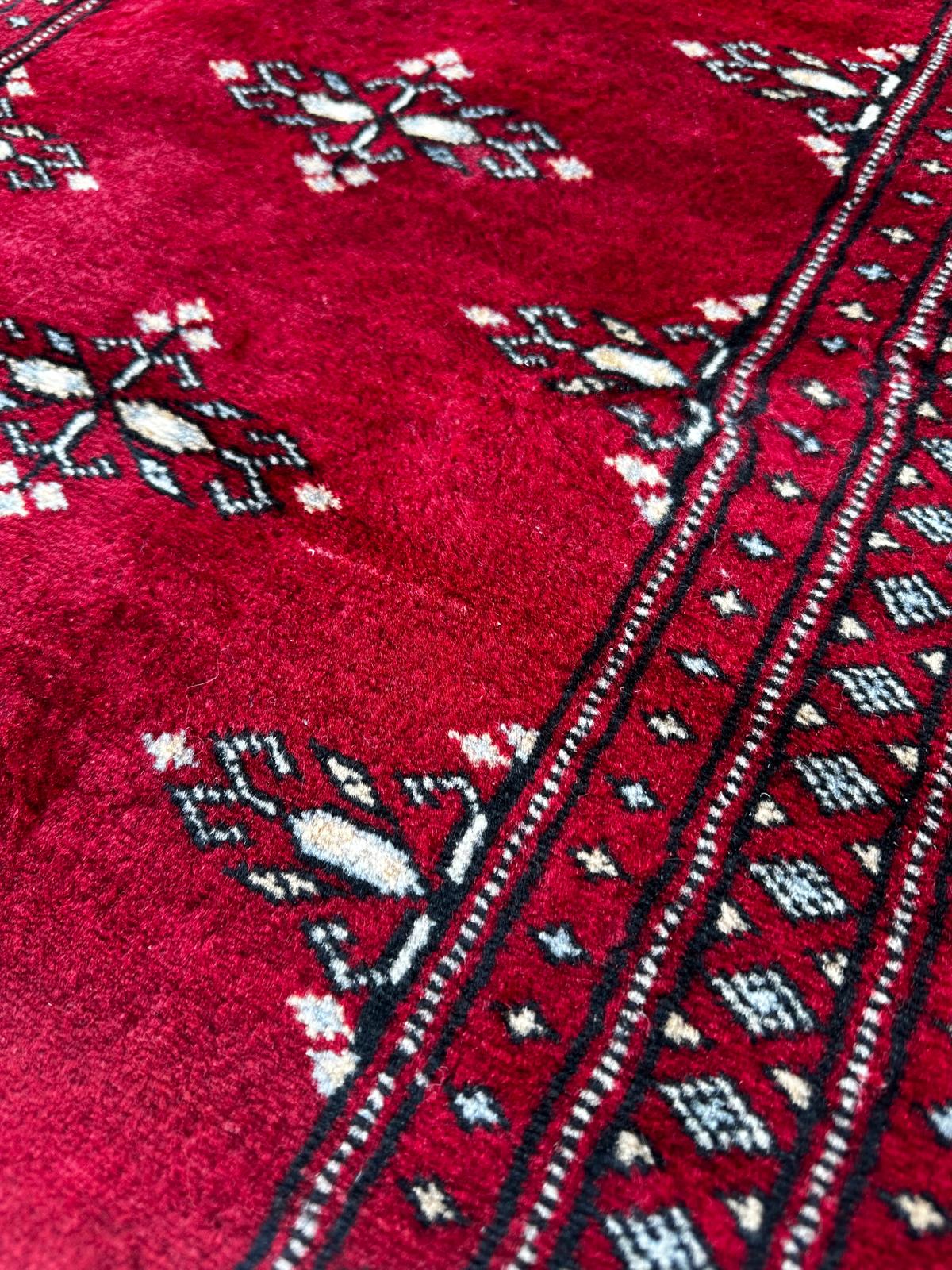 Paire de tapis boukhara fait main 90cm x 60cm
