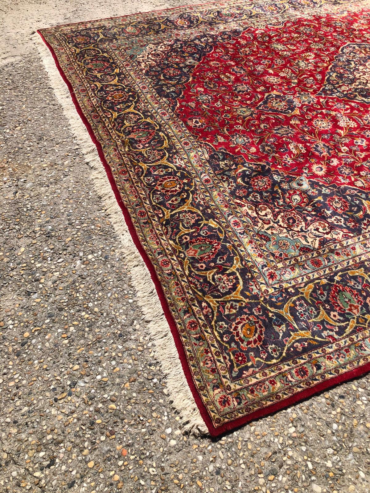 Tapis Kashan fait main - 3m x 4m