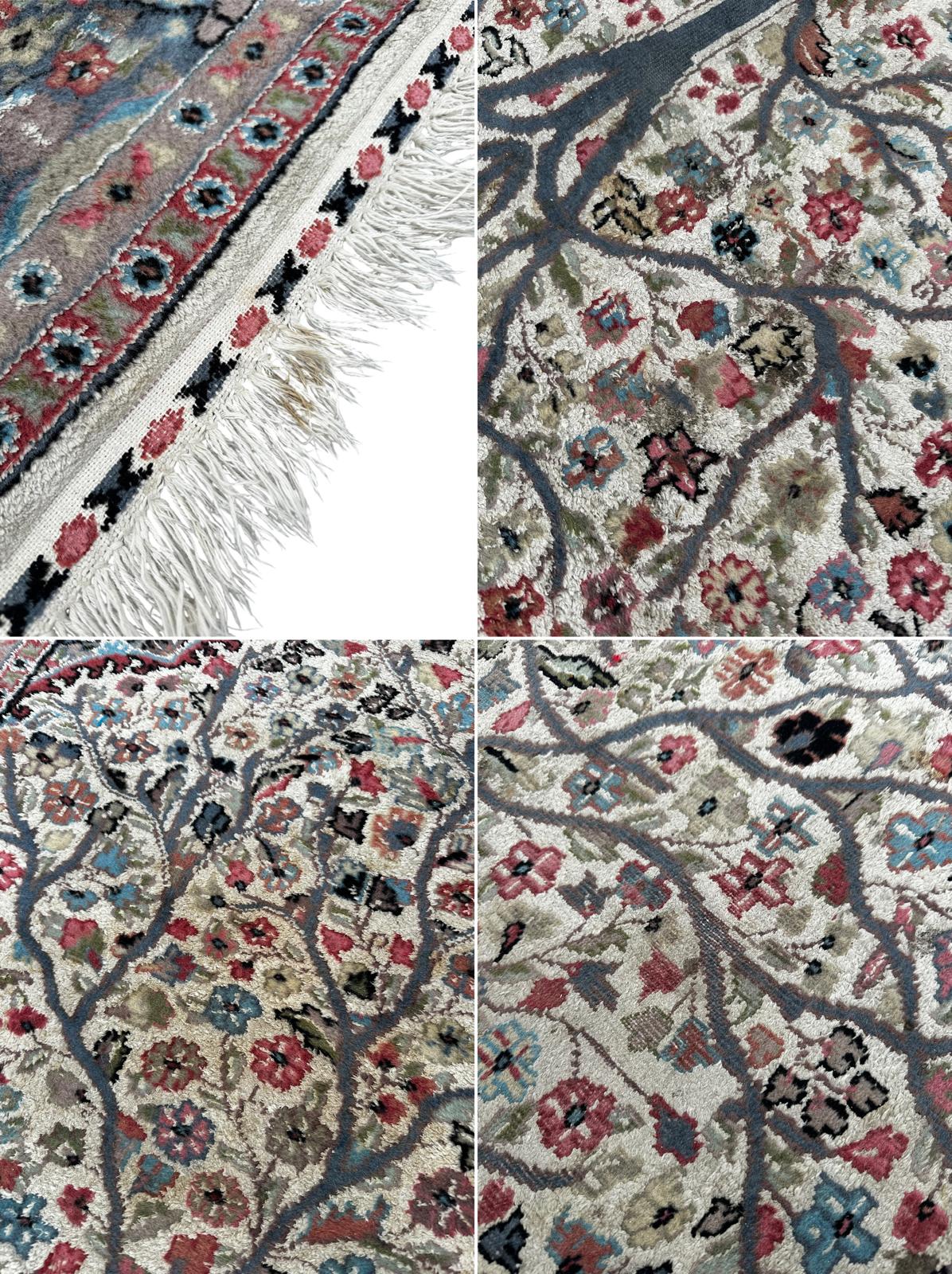 Tapis persan en laine et soie 285cm x 187cm