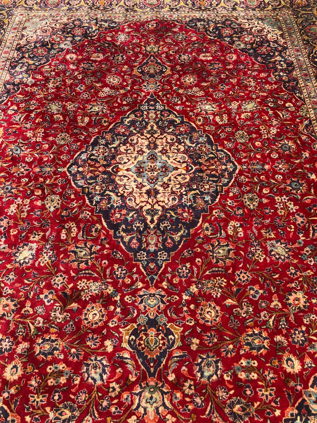 Tapis Kashan fait main - 3m x 4m