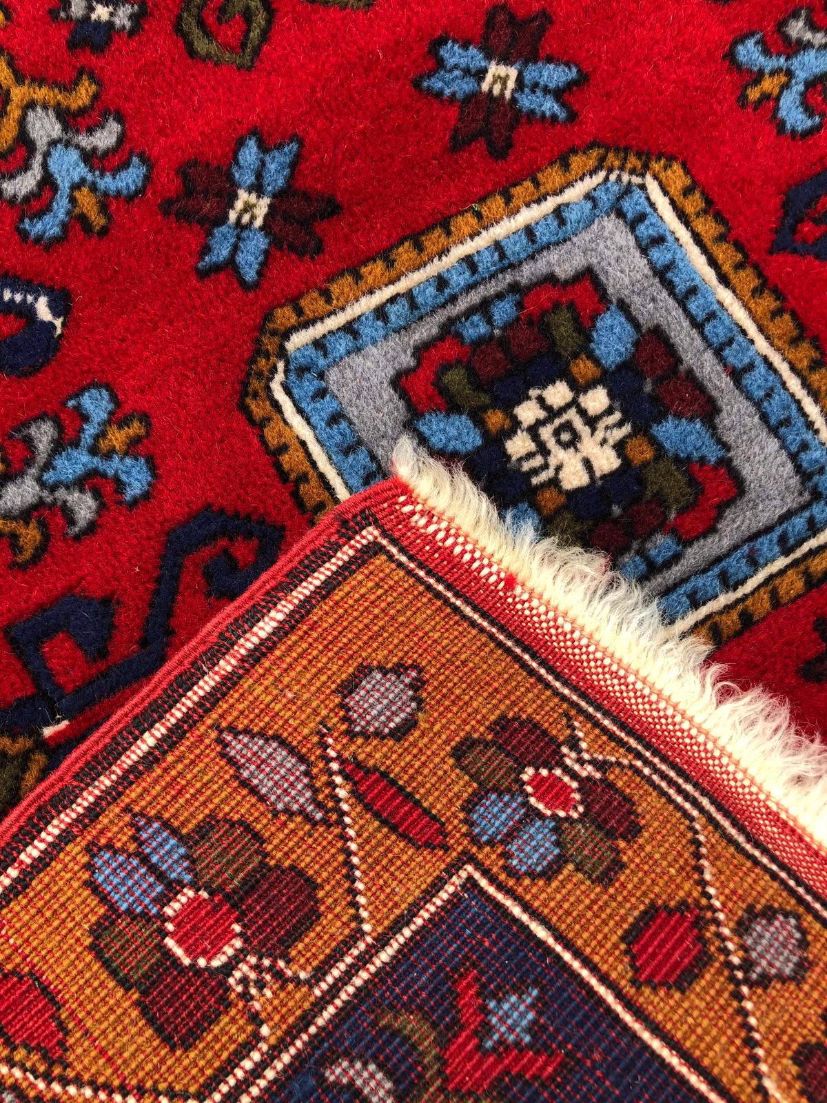 Tapis Persan carré fait main - 1m x 1m