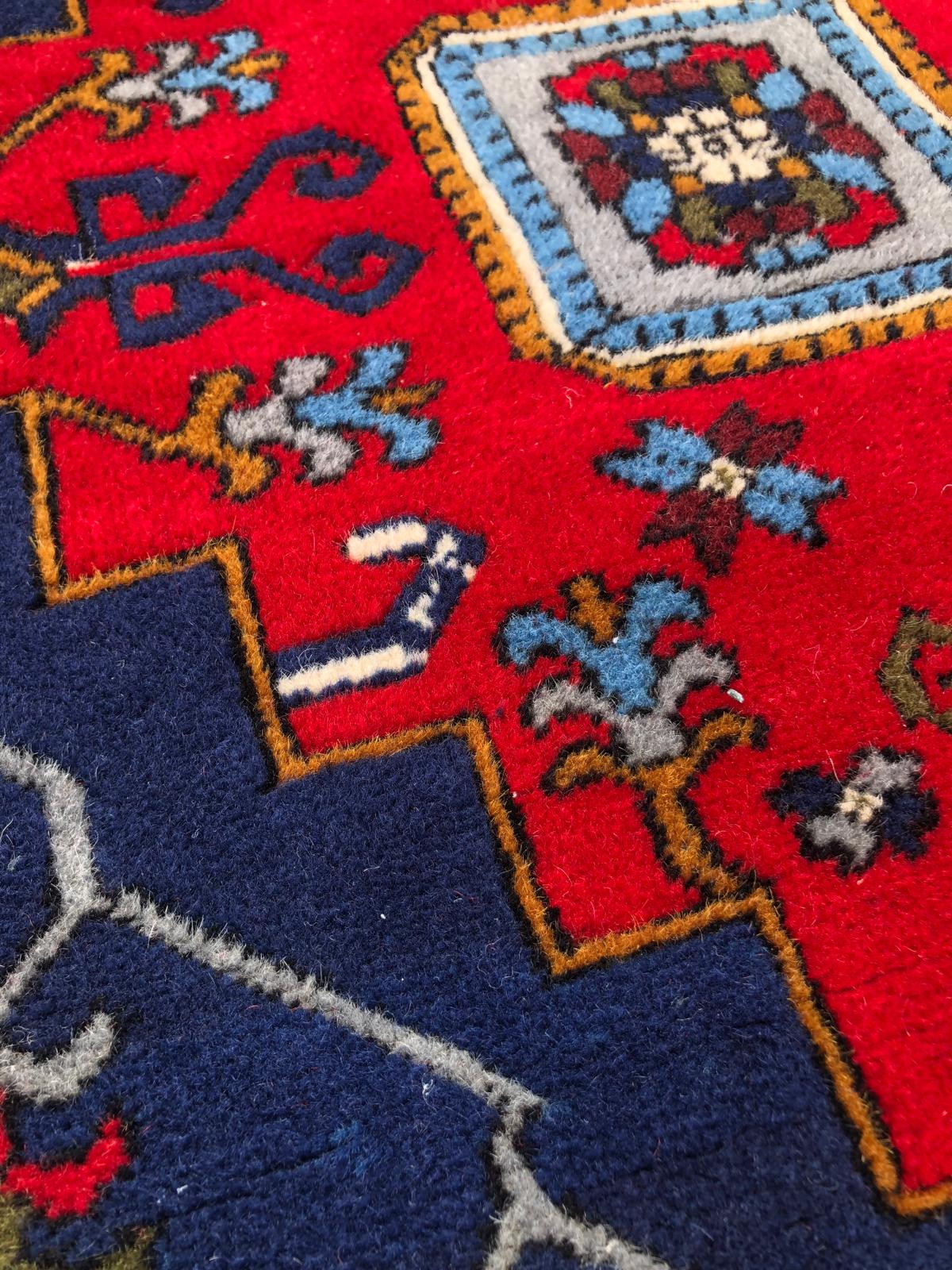 Tapis Persan carré fait main - 1m x 1m