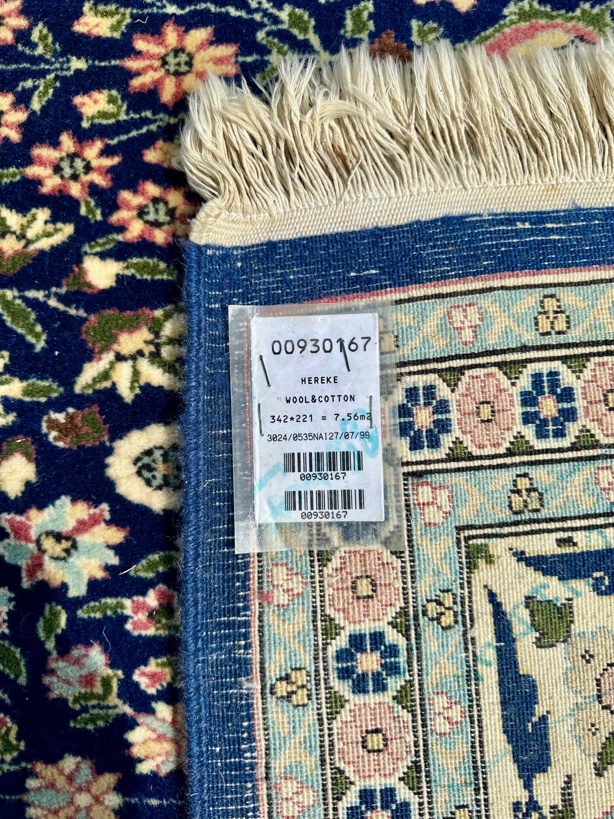 Tapis Hereke "mille fleurs" 342cm x 221cm
