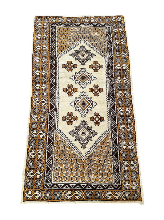 Tapis tunisien fait main 1,9m x 1m