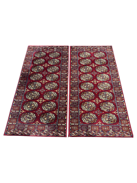 Paire de tapis orientaux 150cm x 70cm