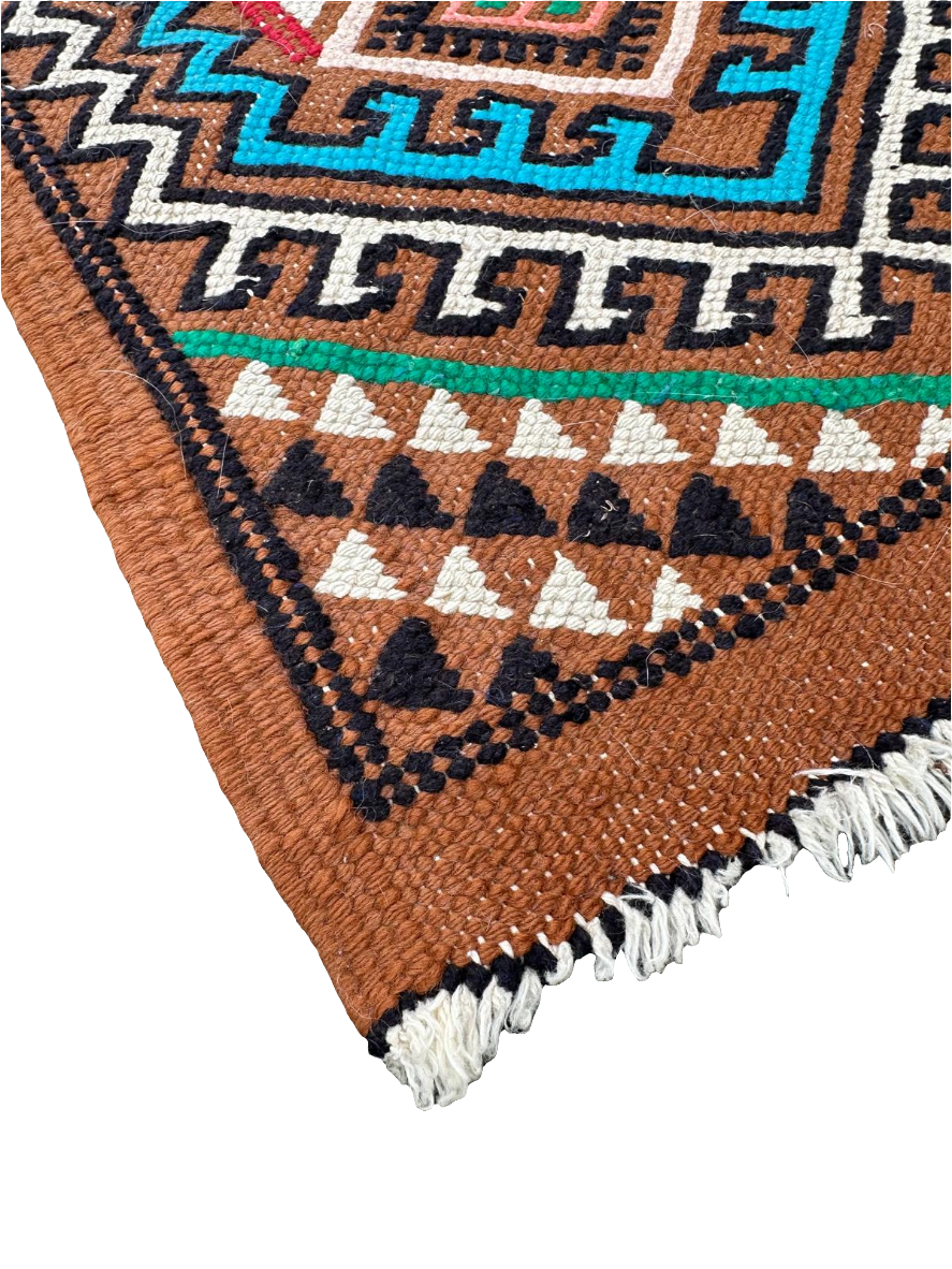 Tapis kilim fait main 48cm x 33cm
