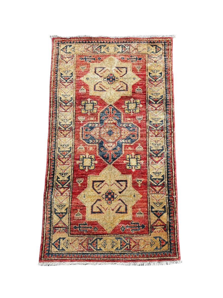 Tapis Kazak fait main - 140m x 80cm
