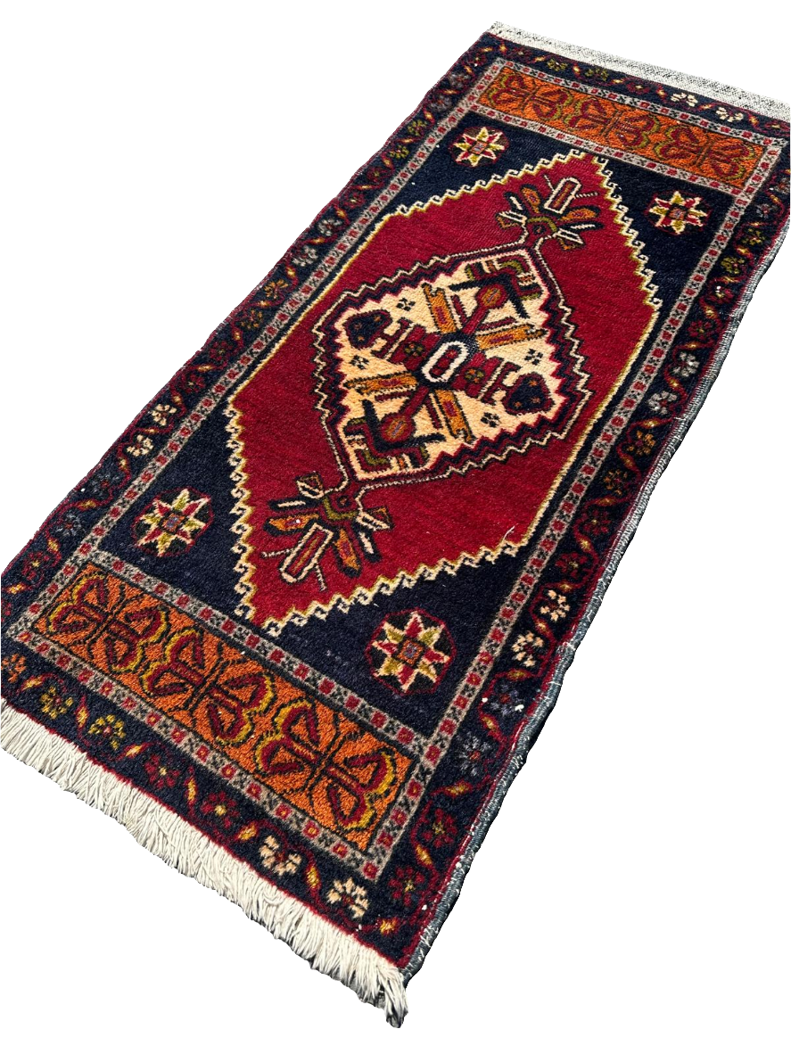 Tapis turc fait main 125cm x 56cm