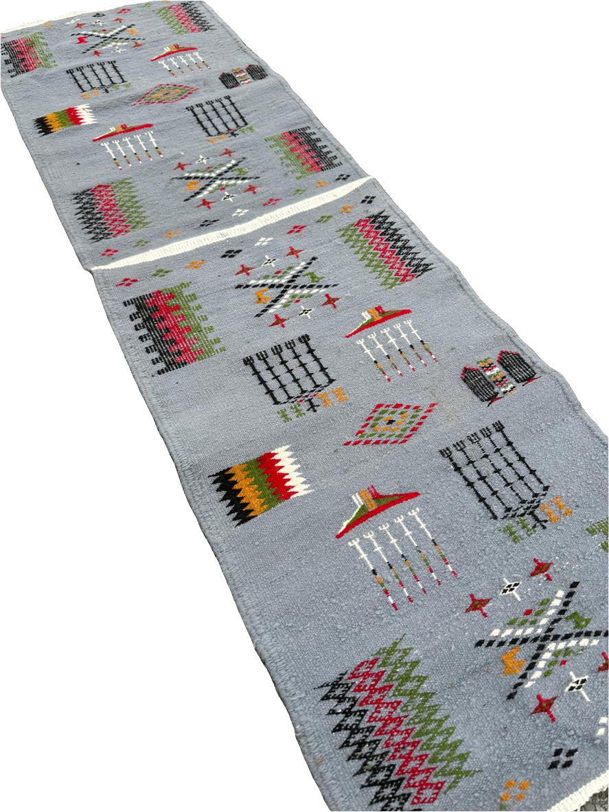 Tapis kilim fait main 1,6 x 0,5m