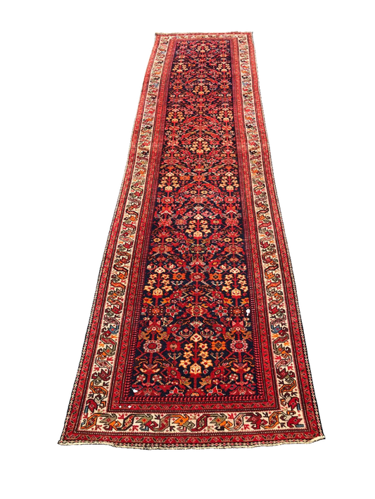 Tapis Persan de couloir fait main - 4m x 1m