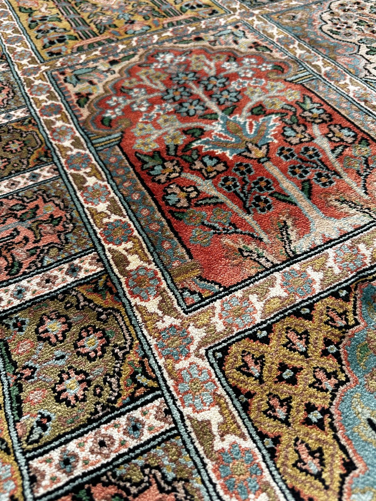 Tapis indien en soie 170cm x 90cm