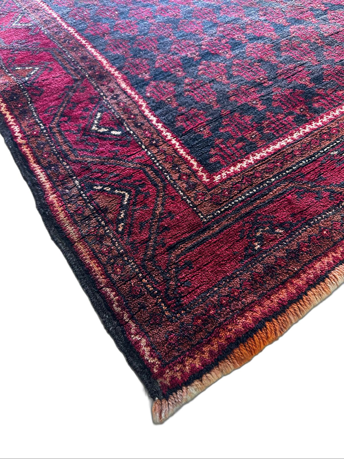 Tapis Afghan fait main 260cm x 117cm