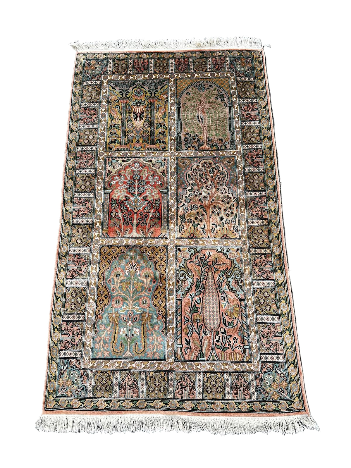 Tapis indien en soie 170cm x 90cm