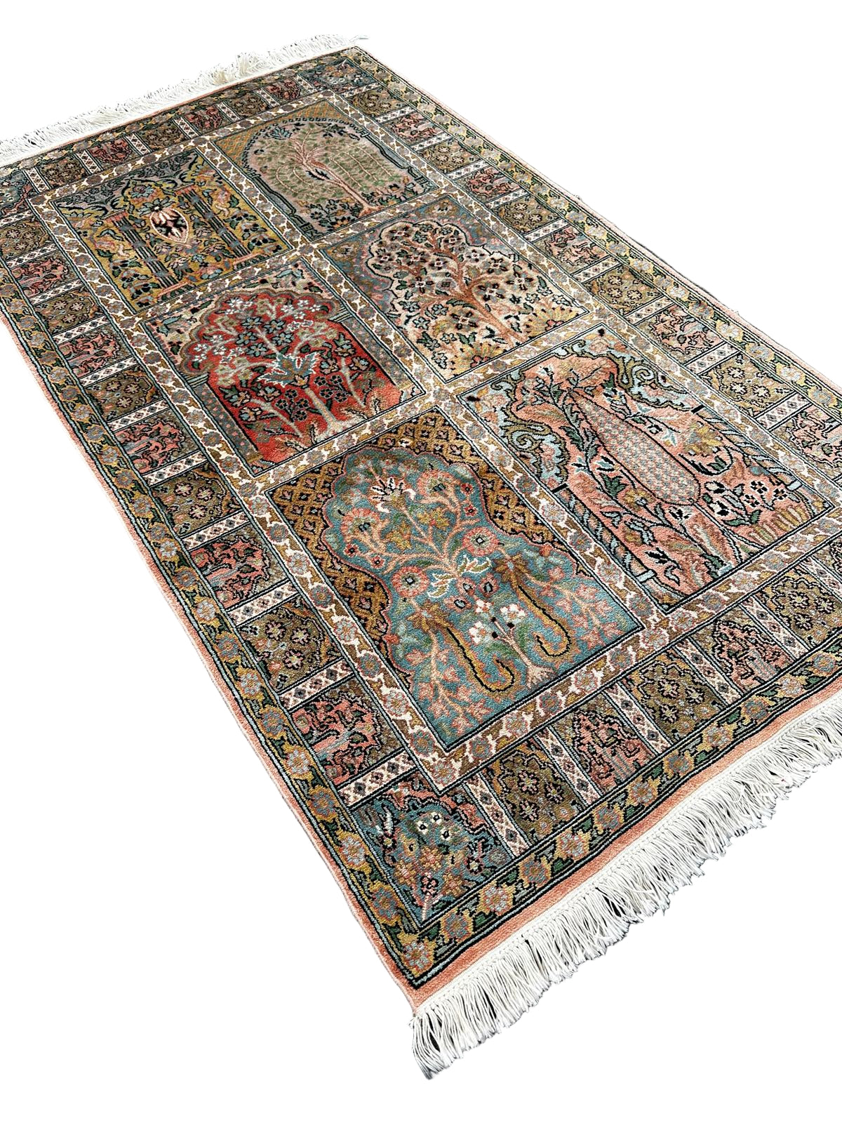 Tapis indien en soie 170cm x 90cm