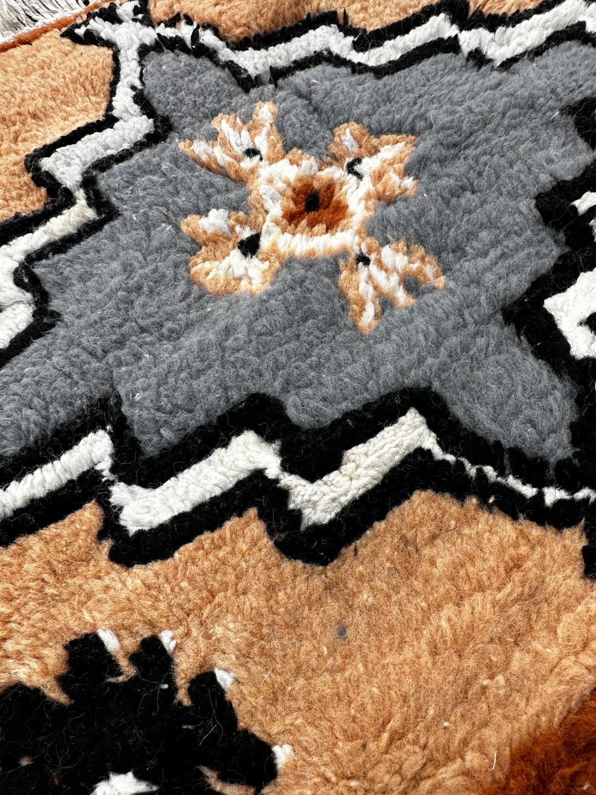 Paire de tapis tunisien carré fait main 45cm x 45cm