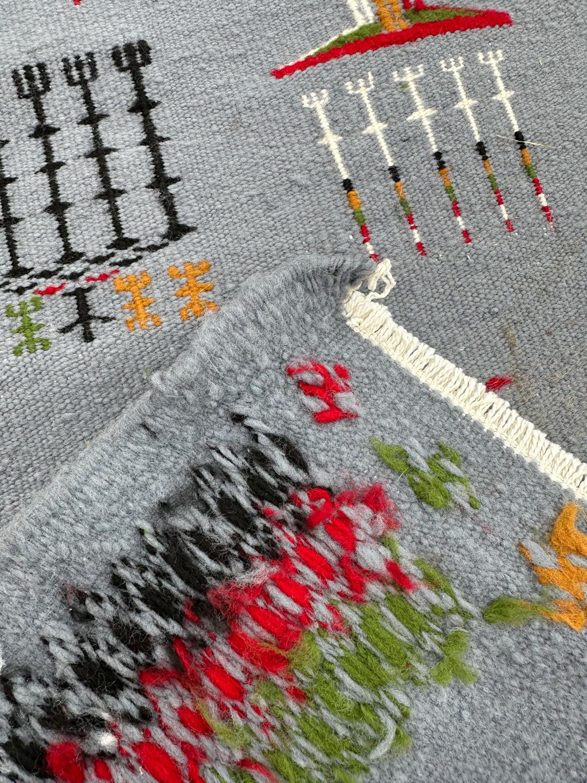 Tapis kilim fait main 1,6 x 0,5m