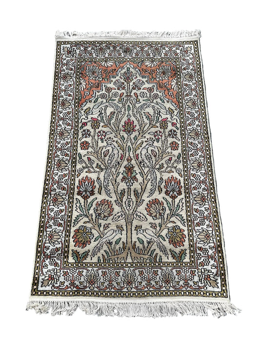 Tapis Hereke en soie 135cm x 80cm