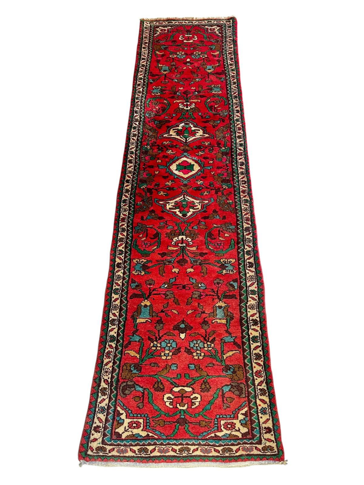 Tapis persan de couloir fait main 290cm x 70cm