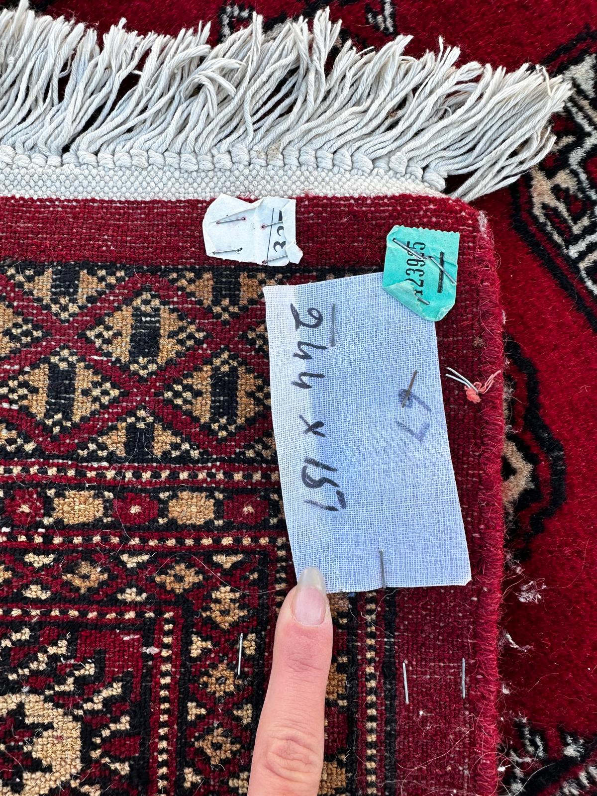 Grand tapis Bokhara fait main 250cm x 150cm