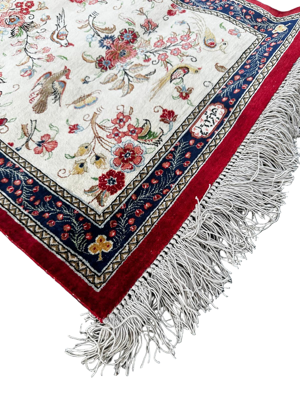 Tapis turc signé en soie 200cm x 50cm