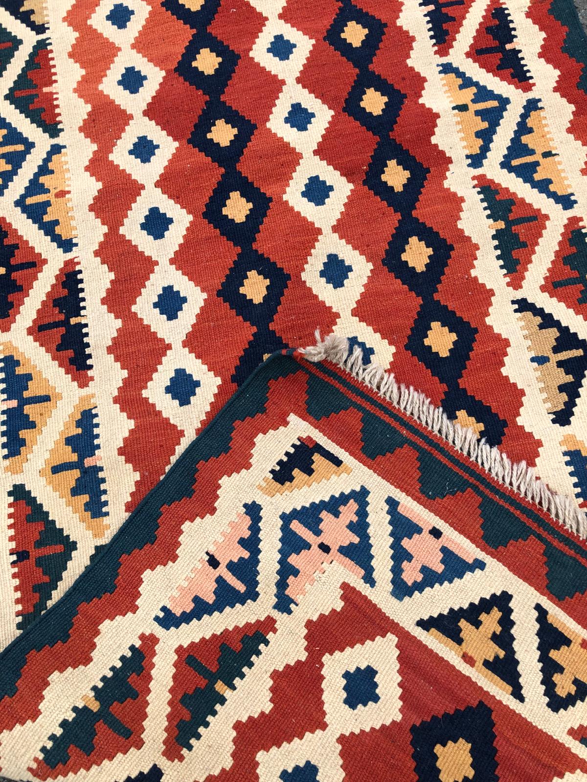 Tapis Kilim de couloir fait main - 200cm x 80cm
