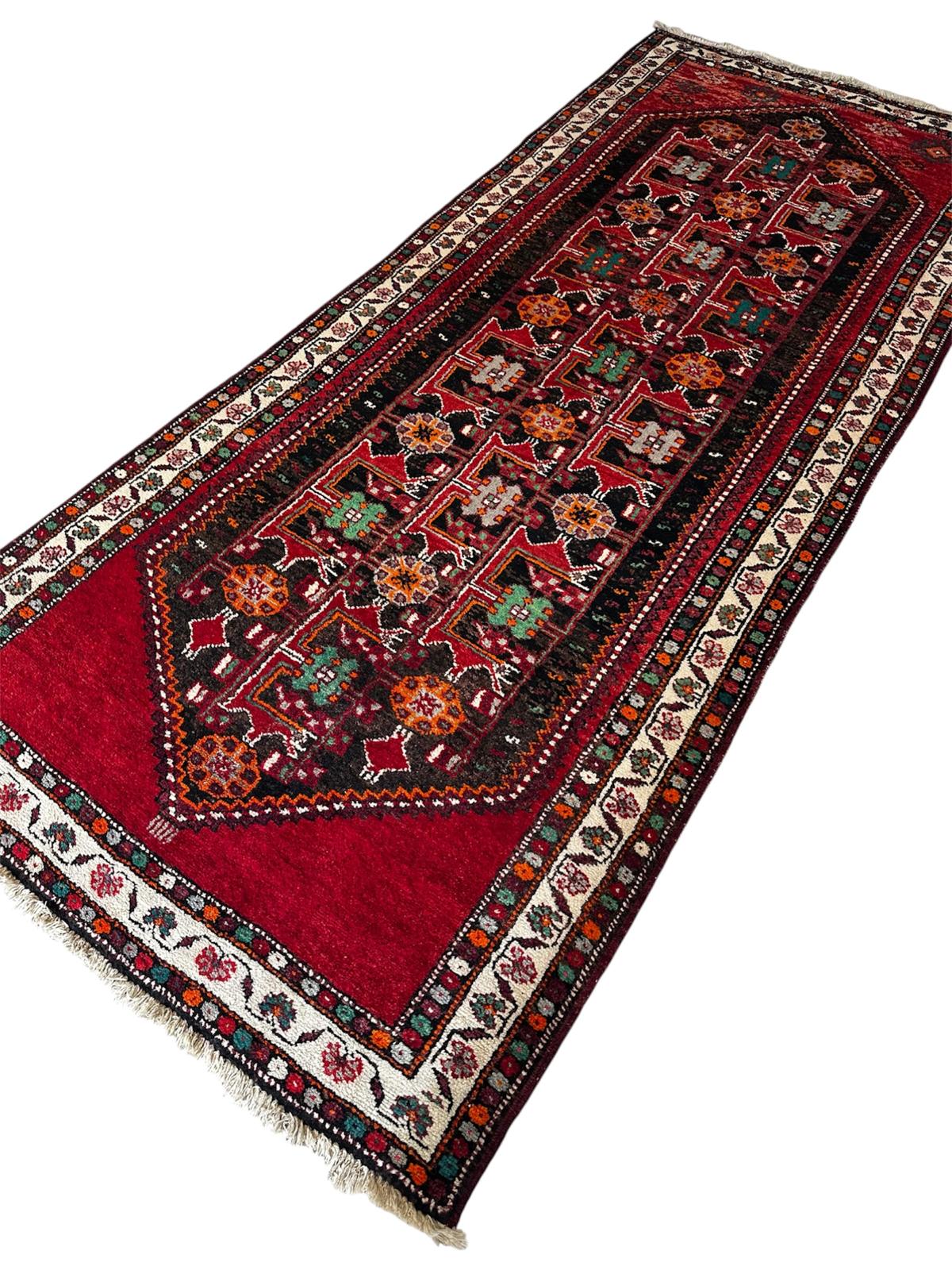 Tapis oriental de couloir fait main 280cm x 115cm