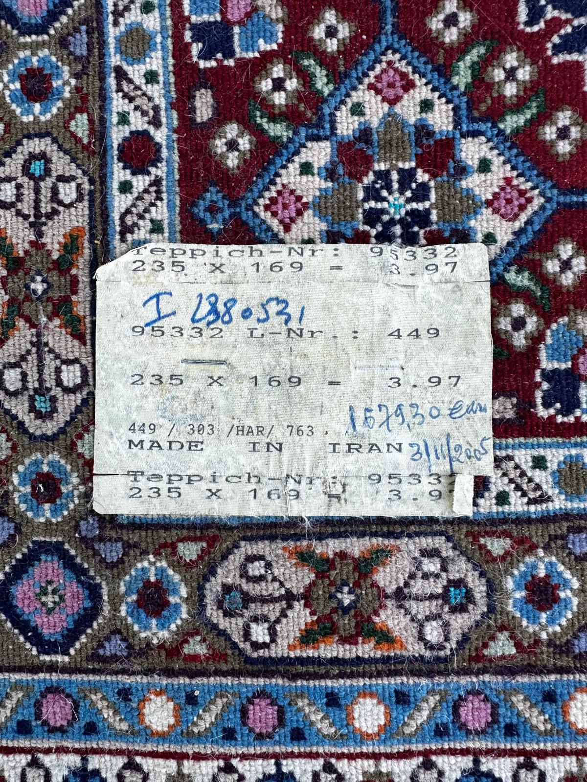 Tapis persan fait main 240cm x 170cm