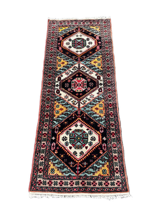 Tapis persan de couloir fait main 200cm x 80cm