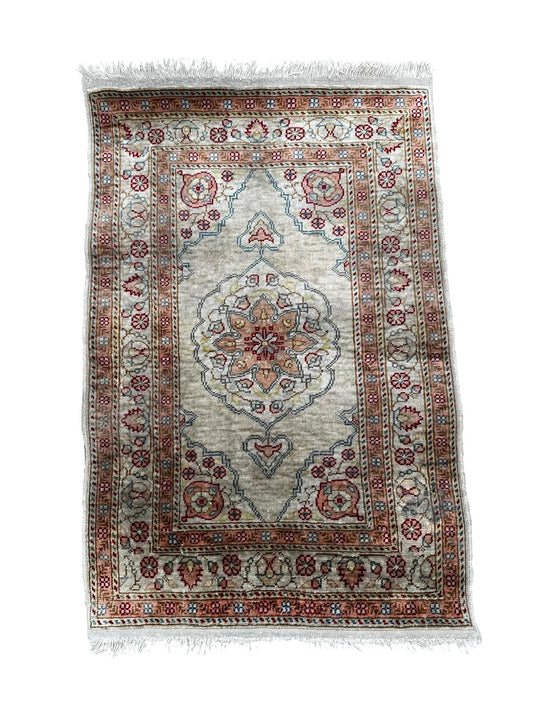 Tapis turc en soie 70cm x 40cm