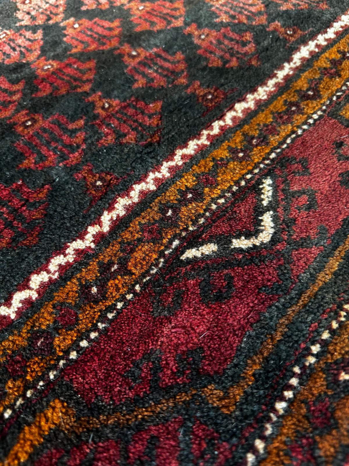 Tapis Afghan fait main 260cm x 117cm