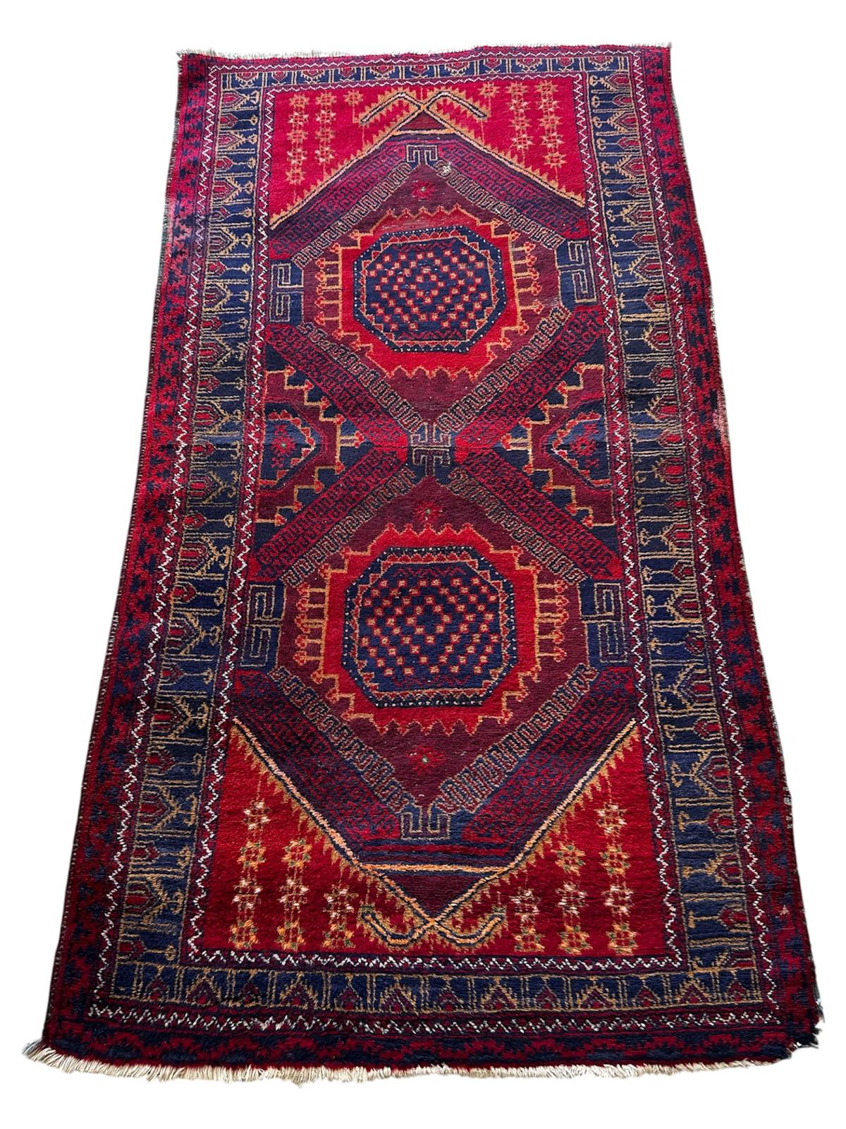 Tapis Afghan fait main 130cm x 245cm