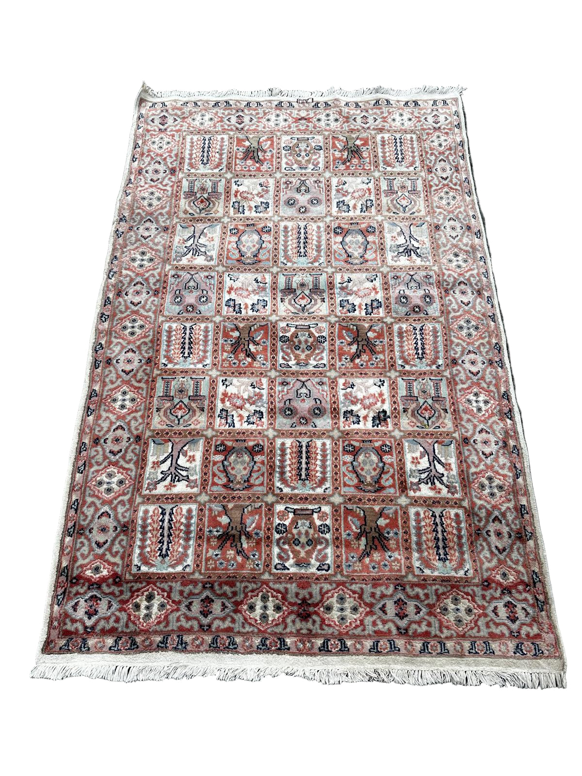 Tapis persan laine et soie signé 200cm x 120cm