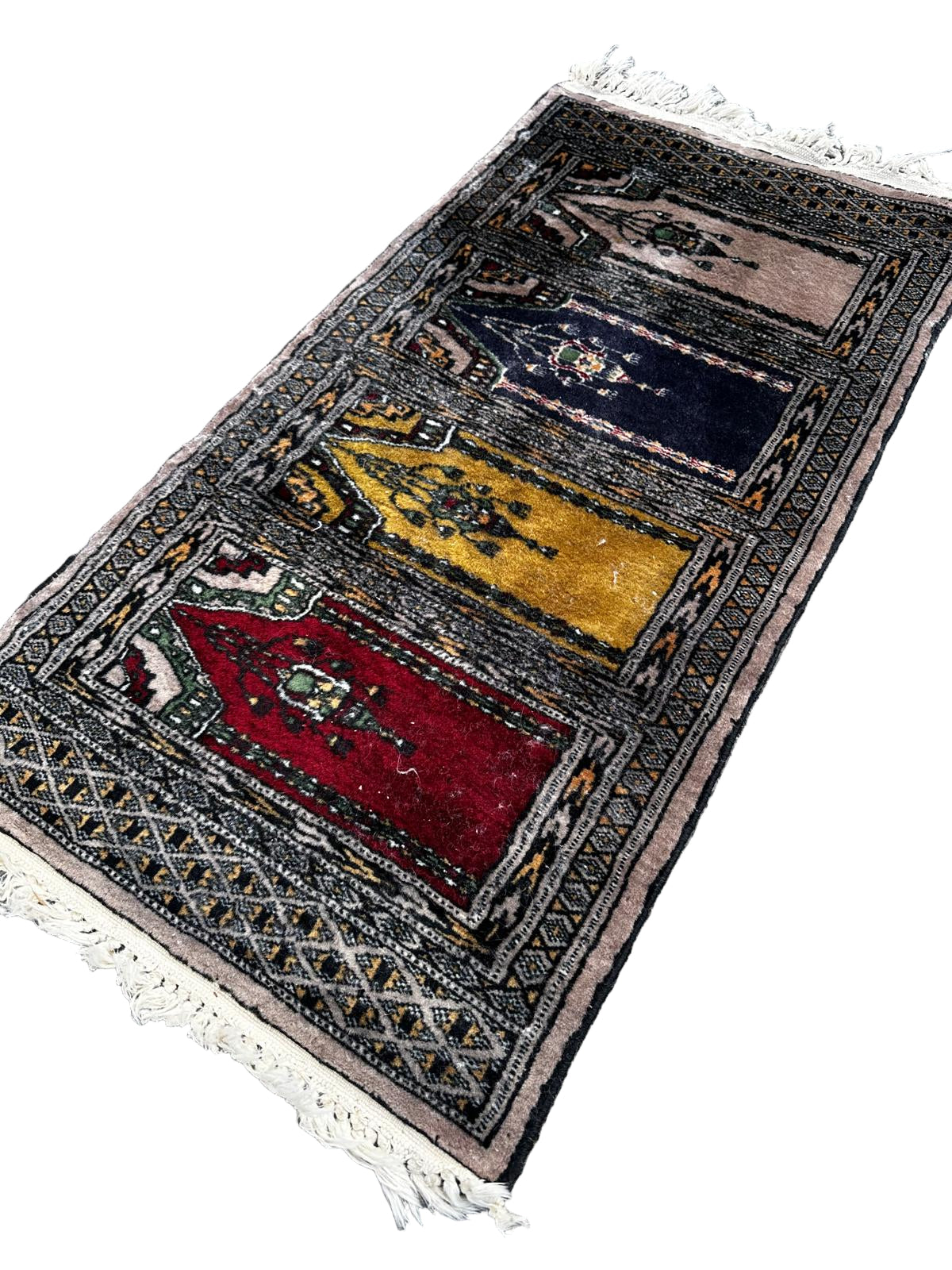 Tapis pakistanais fait main 100cm x 50cm