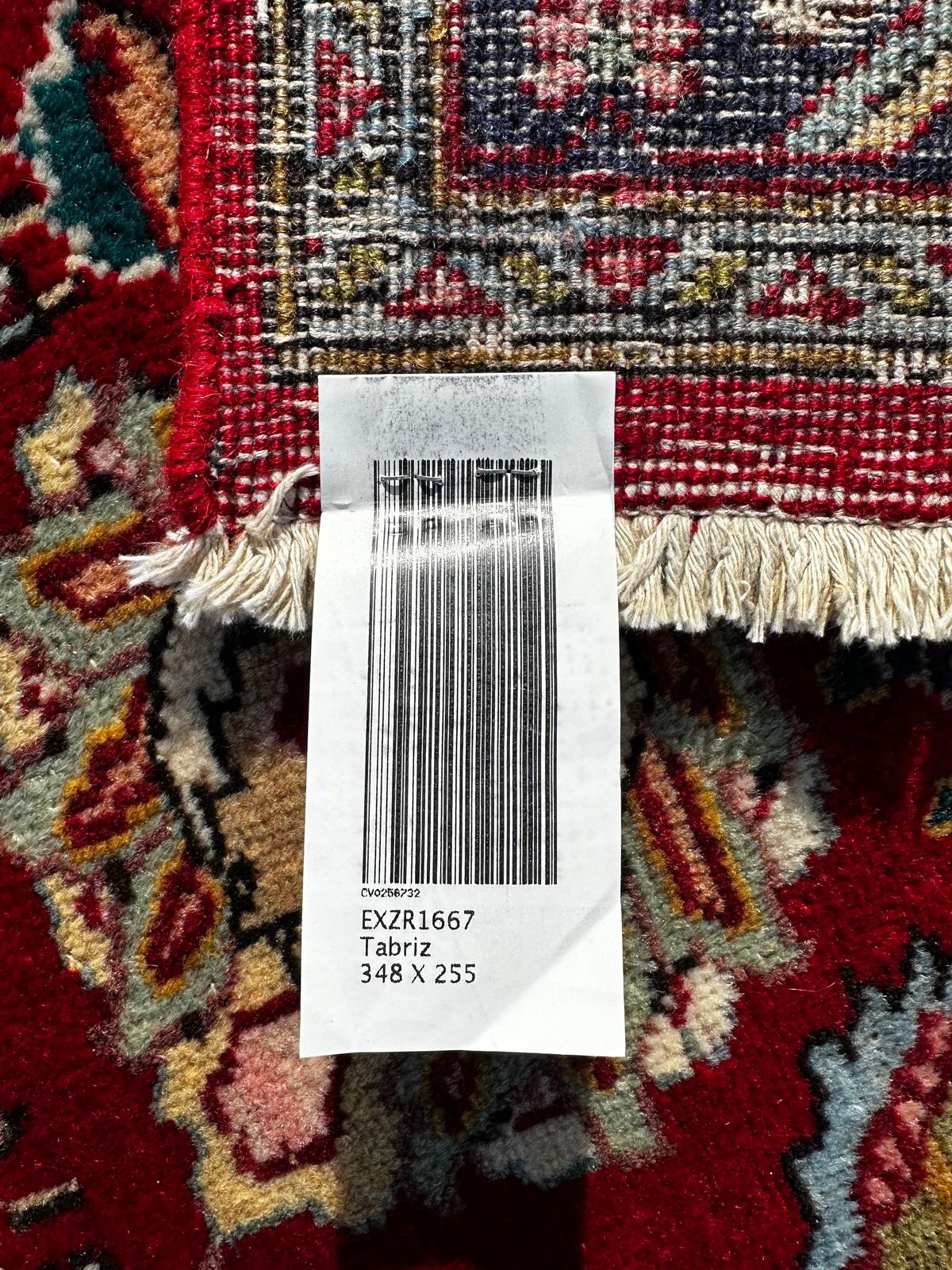 Tapis Tabriz fait main 250cm x 350cm