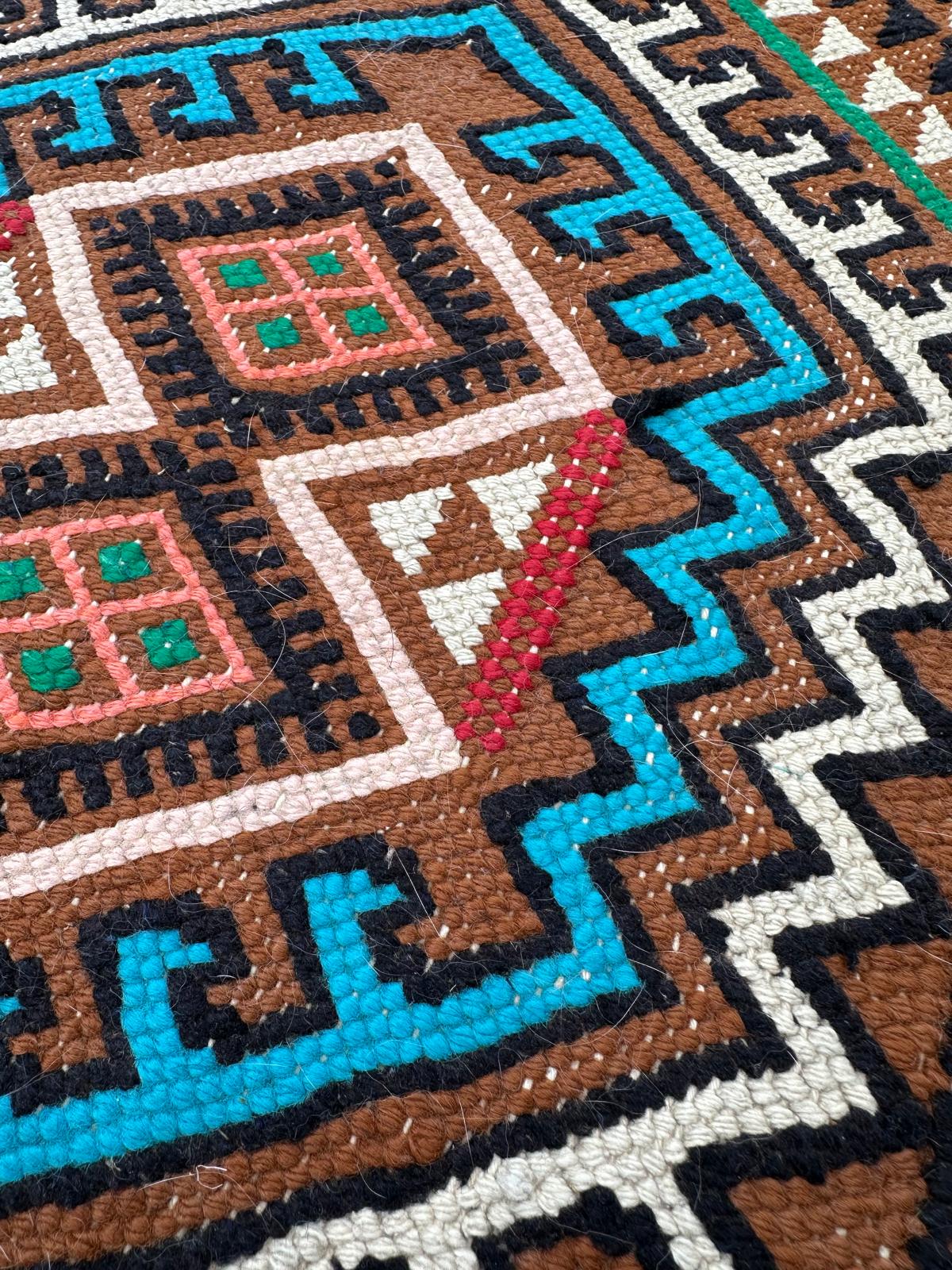Tapis kilim fait main 48cm x 33cm