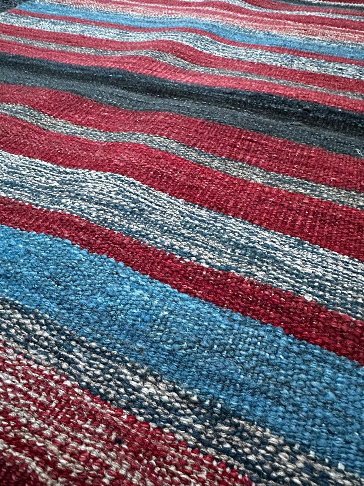 Tapis kilim de couloir fait main 200cm x 70cm