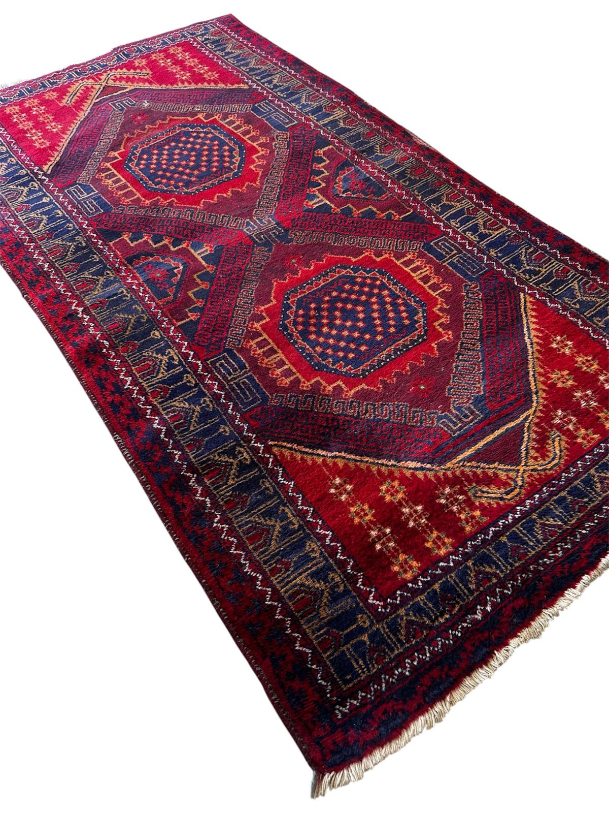 Tapis Afghan fait main 130cm x 245cm