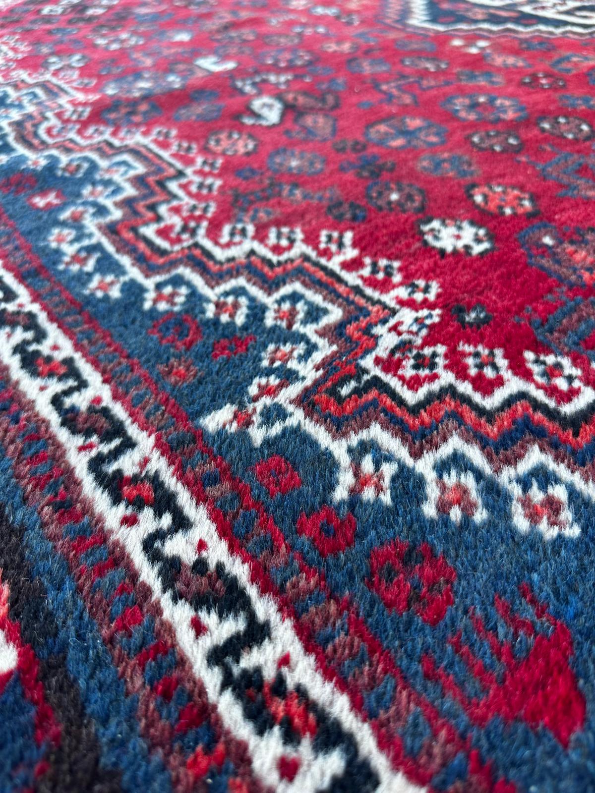 Tapis persan Shiraz fait main 2m x 3m