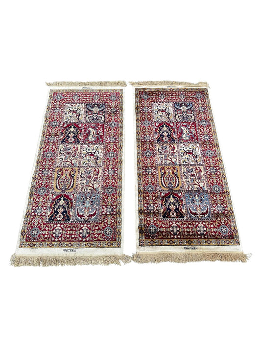 Paire de tapis orientaux 150cm x 70cm