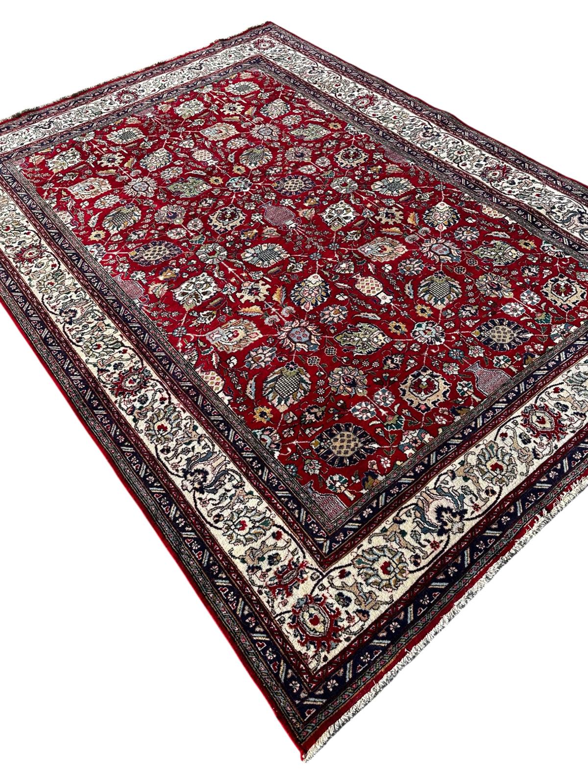 Tapis Tabriz fait main 250cm x 350cm