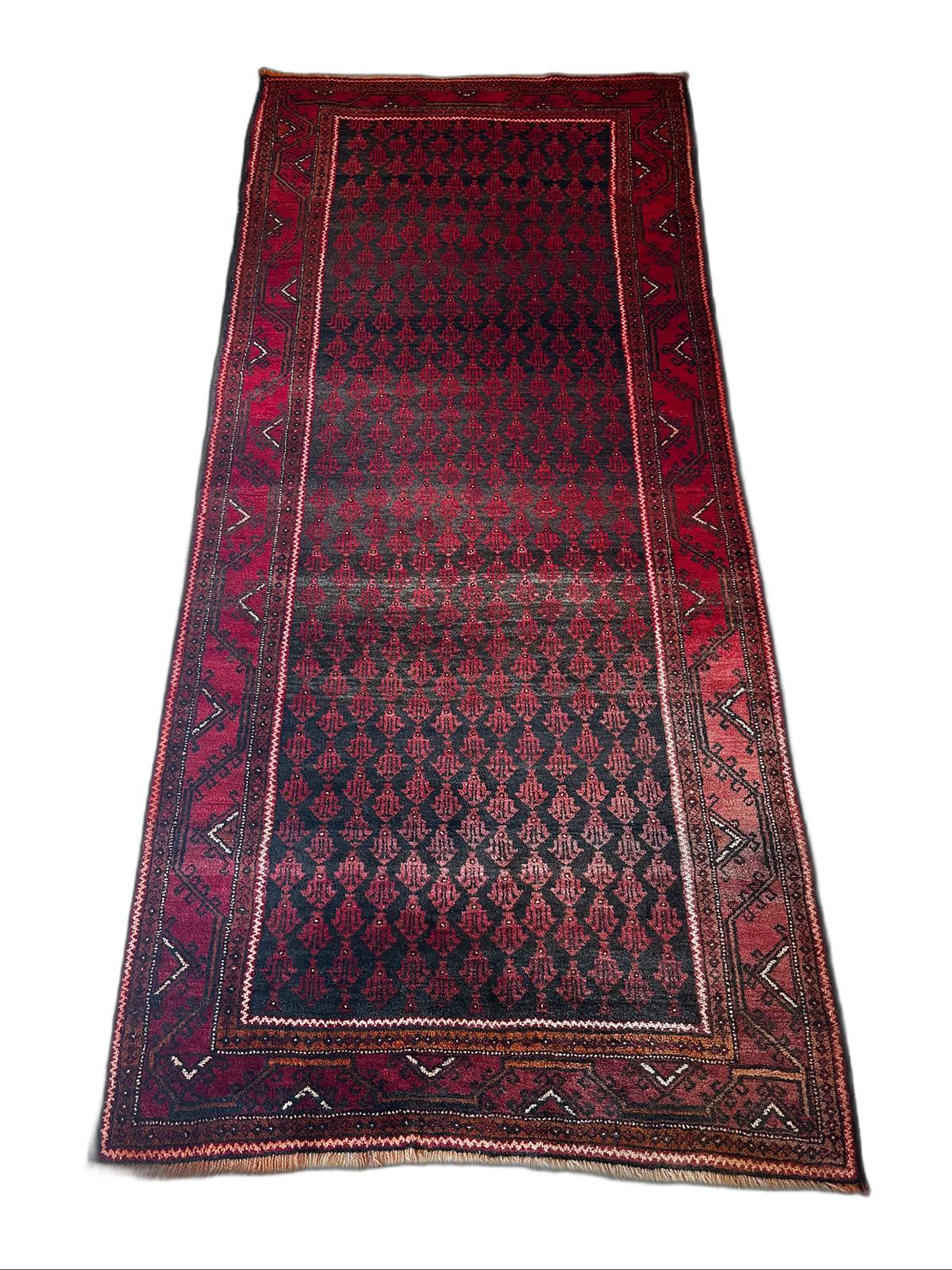 Tapis Afghan fait main 260cm x 117cm