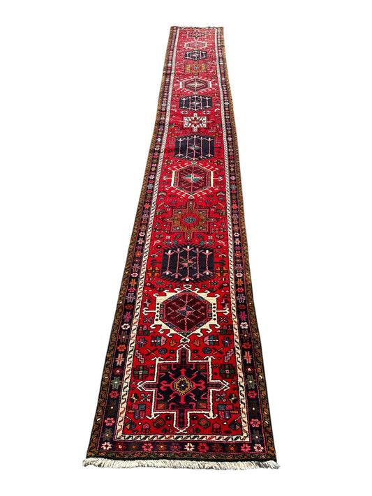 Tapis persan de couloir 6m fait main